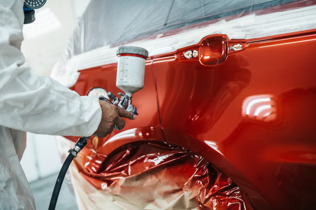 Motor cars paint layers